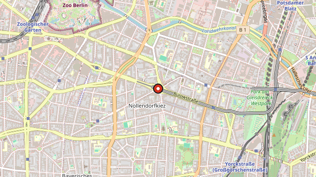 Kart som viser hvor Schöneberg ligger i Berlin
