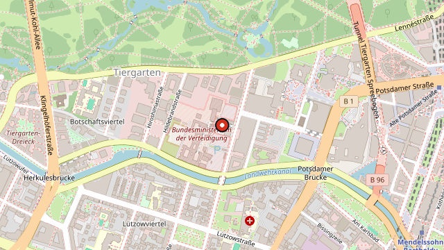 Kart som viser hvor Gedenkstätte Stille Helden ligger i Berlin